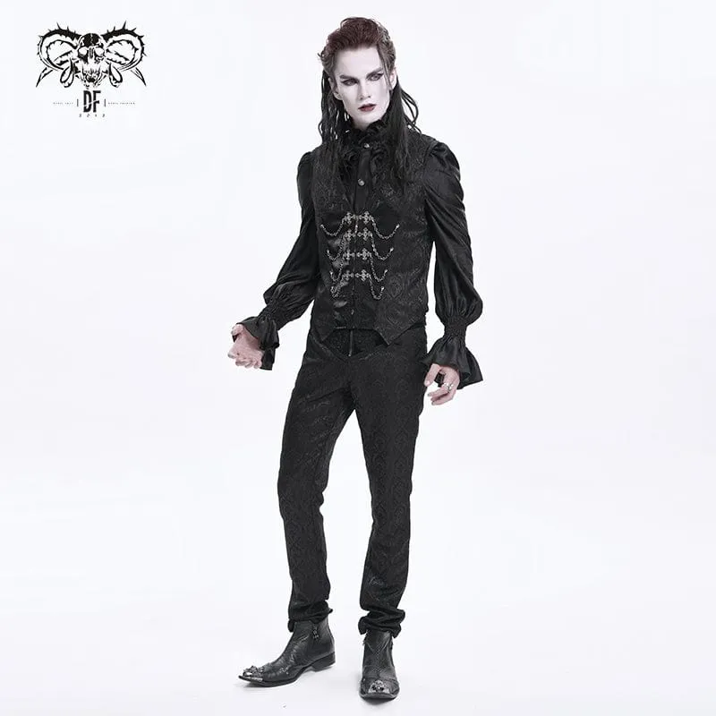 Men's Gothic Chain Buckle-up Vest