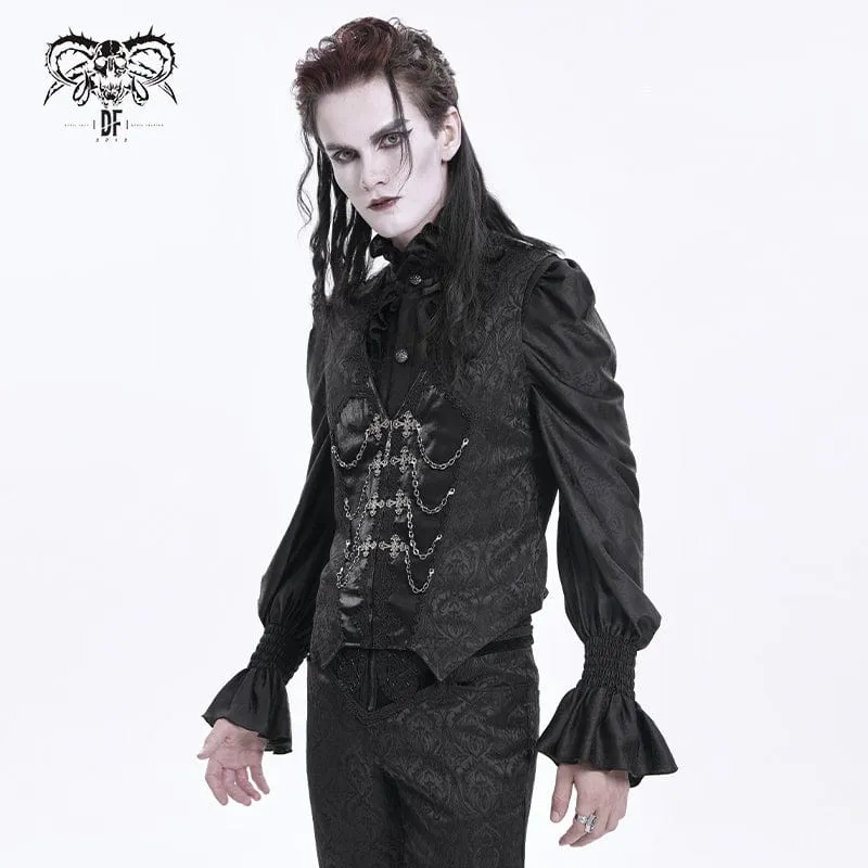 Men's Gothic Chain Buckle-up Vest