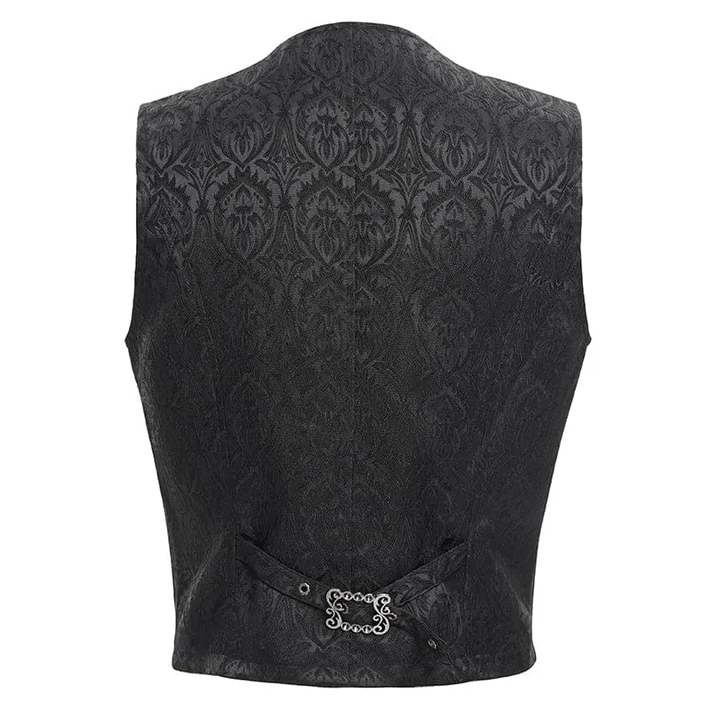 Men's Gothic Chain Buckle-up Vest