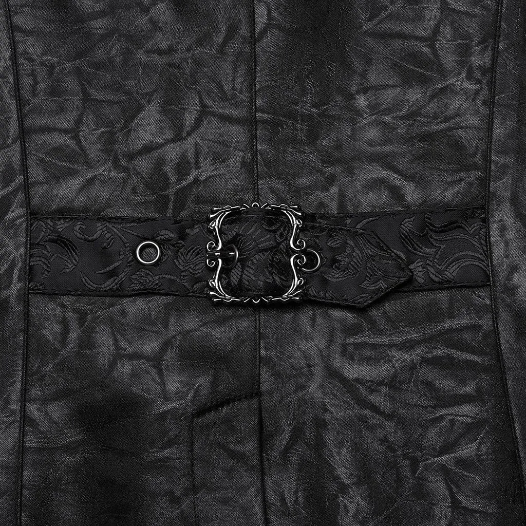 Men's Gothic Ruffled Buckle-up Waistcoat
