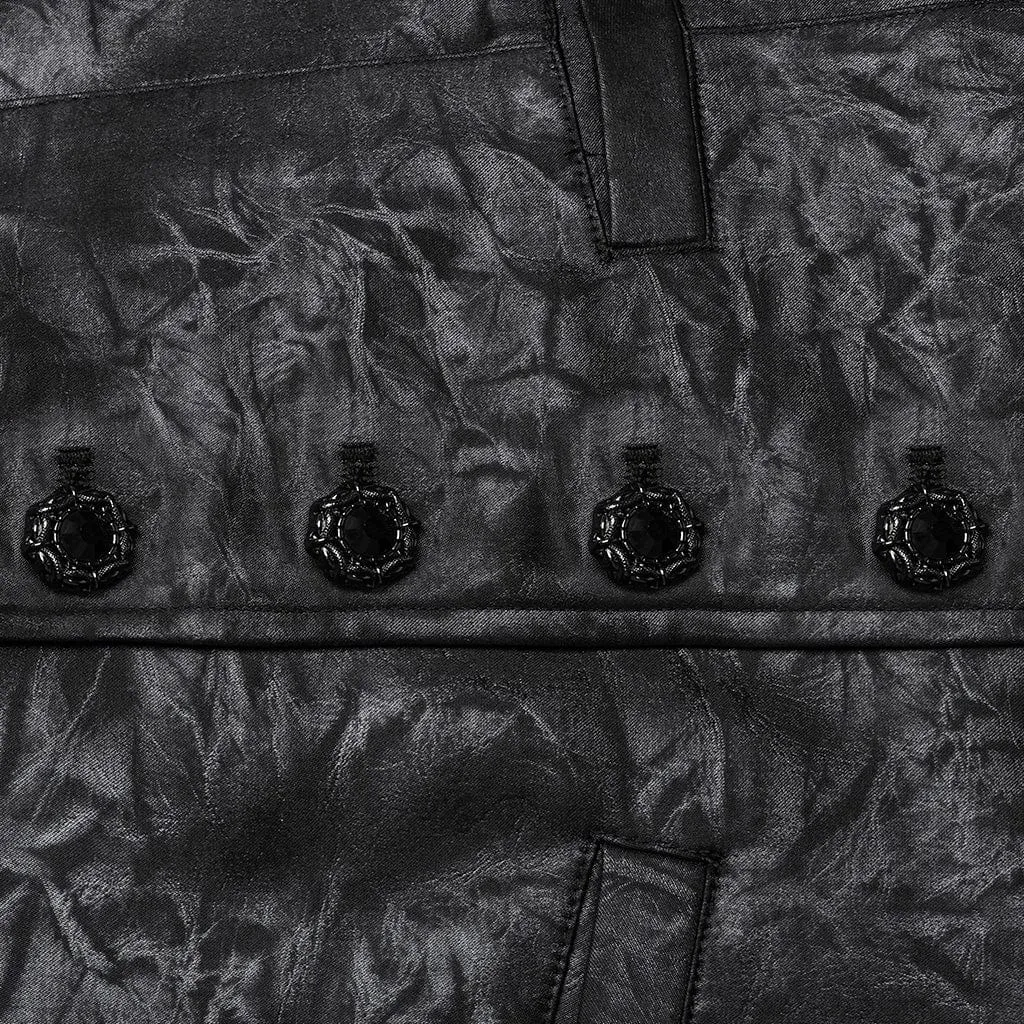 Men's Gothic Ruffled Buckle-up Waistcoat