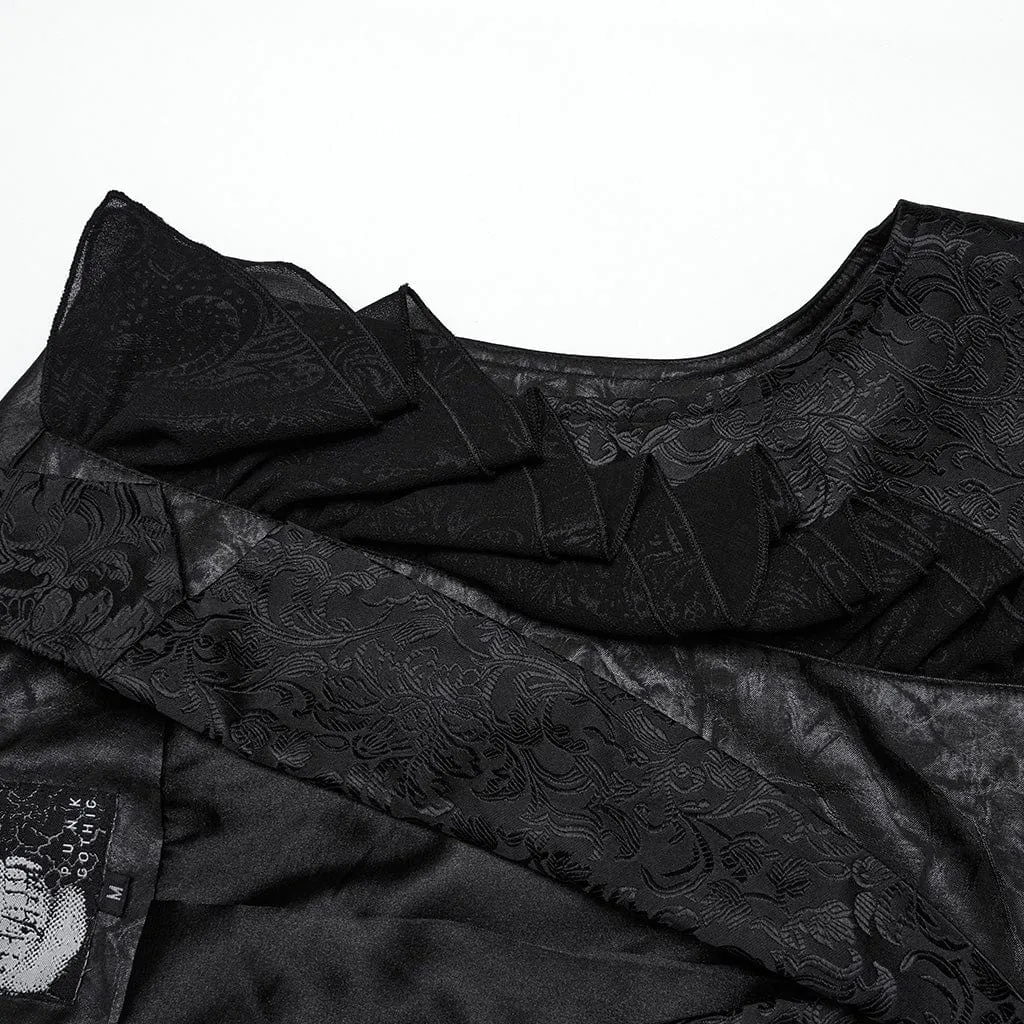 Men's Gothic Ruffled Buckle-up Waistcoat