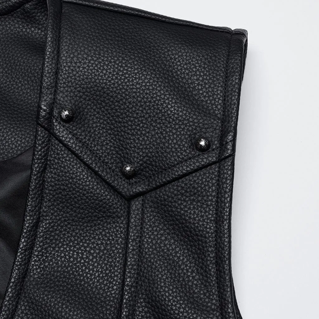 Men's Gothic Studs Buckle-up Waistcoat