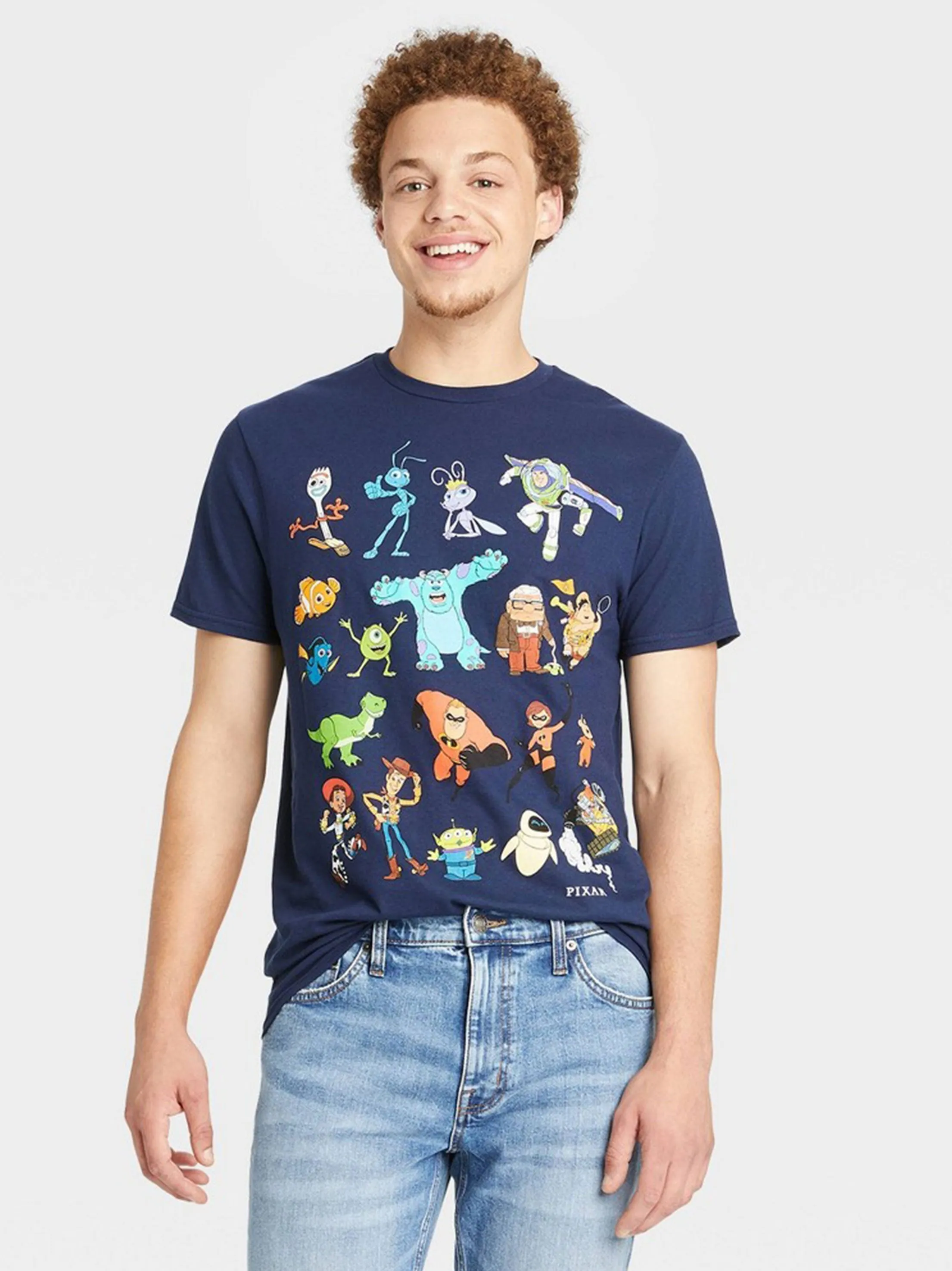 Men's Graphic Printed T-Shirt,Navy