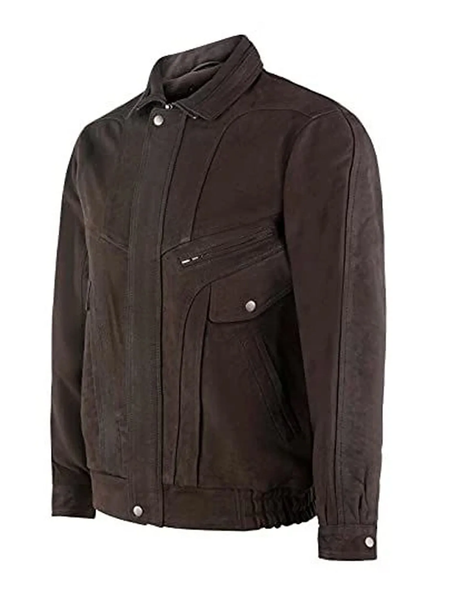 Mens Leather Bluson Tailored Bomber Jacket