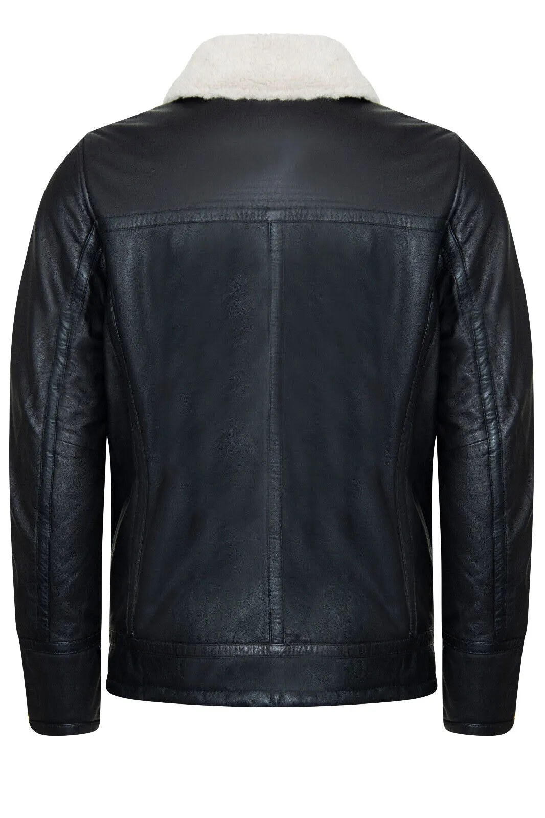 Men's Leather Quilted Biker Puffer Jacket - BrasÃ­lia