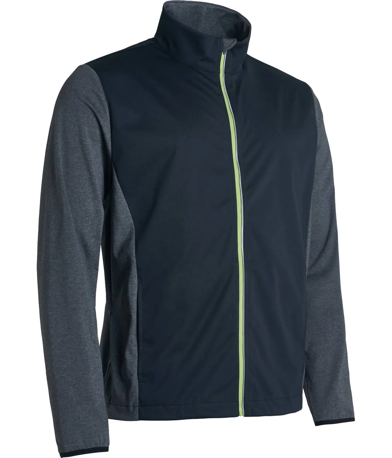 Men's Navan Softshell Hybrid Jacket In Black/dark Grey Melange