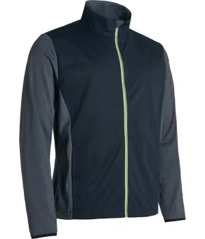 Men's Navan Softshell Hybrid Jacket In Black/dark Grey Melange