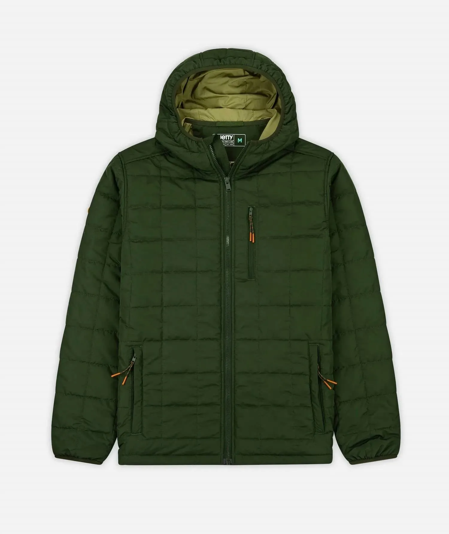 Men's Puffer Coat Jacket In Military