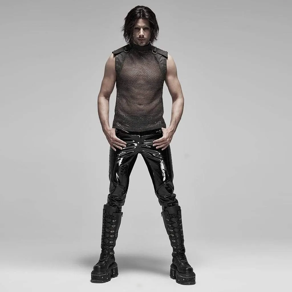 Men's Punk See-through Mesh Vests