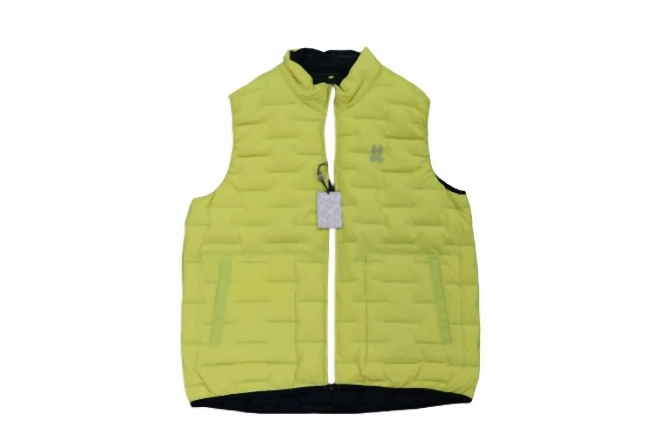 Men's Spencer Reversible Down Vest In Neon Bolt