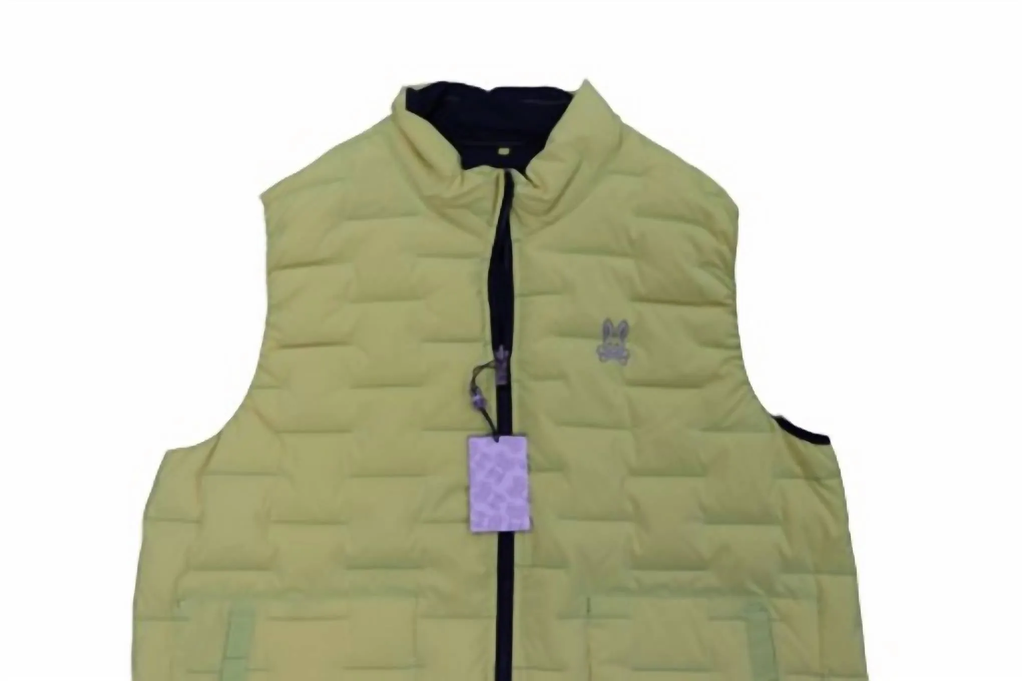 Men's Spencer Reversible Down Vest In Neon Bolt