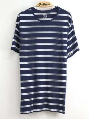Men's Striped T-Shirt,Navy/White