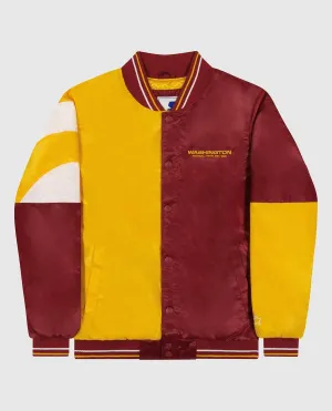 Men's Washington Commanders Varsity Satin Full-Snap Starter Jacket In Gold/burgundy