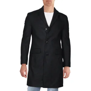 Mens Wool Blend Midi Car Coat