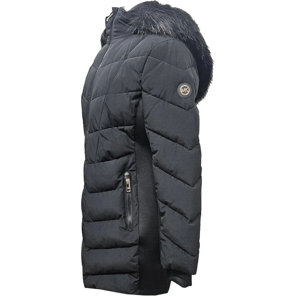 Michael Michael Kors Women's Chevron Scuba Coat, Black