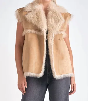 Milan Long Vest In Tan
