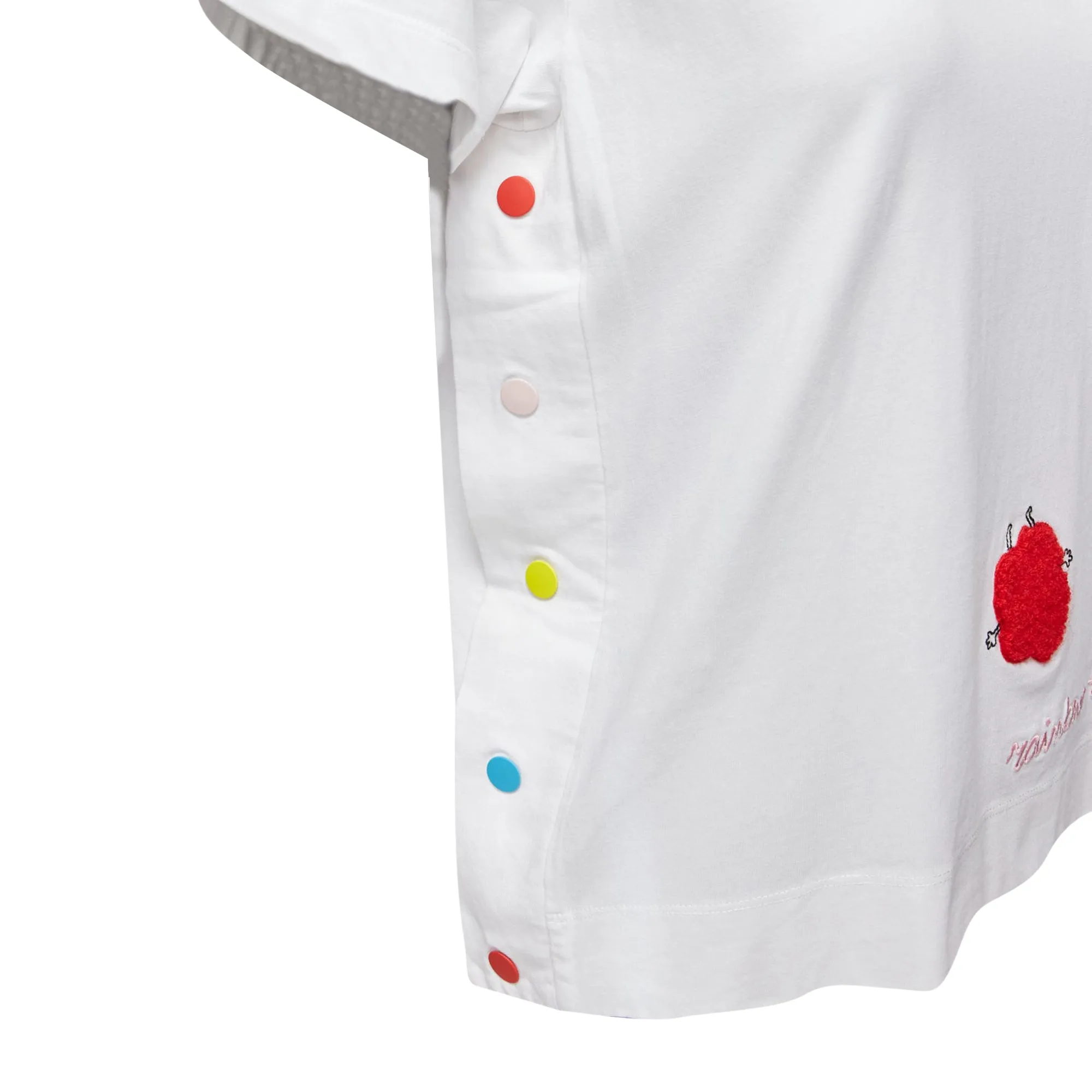 Mira Mikati Rainbow Tribe Tufted Sheep Button Side Short Sleeve Tshirt