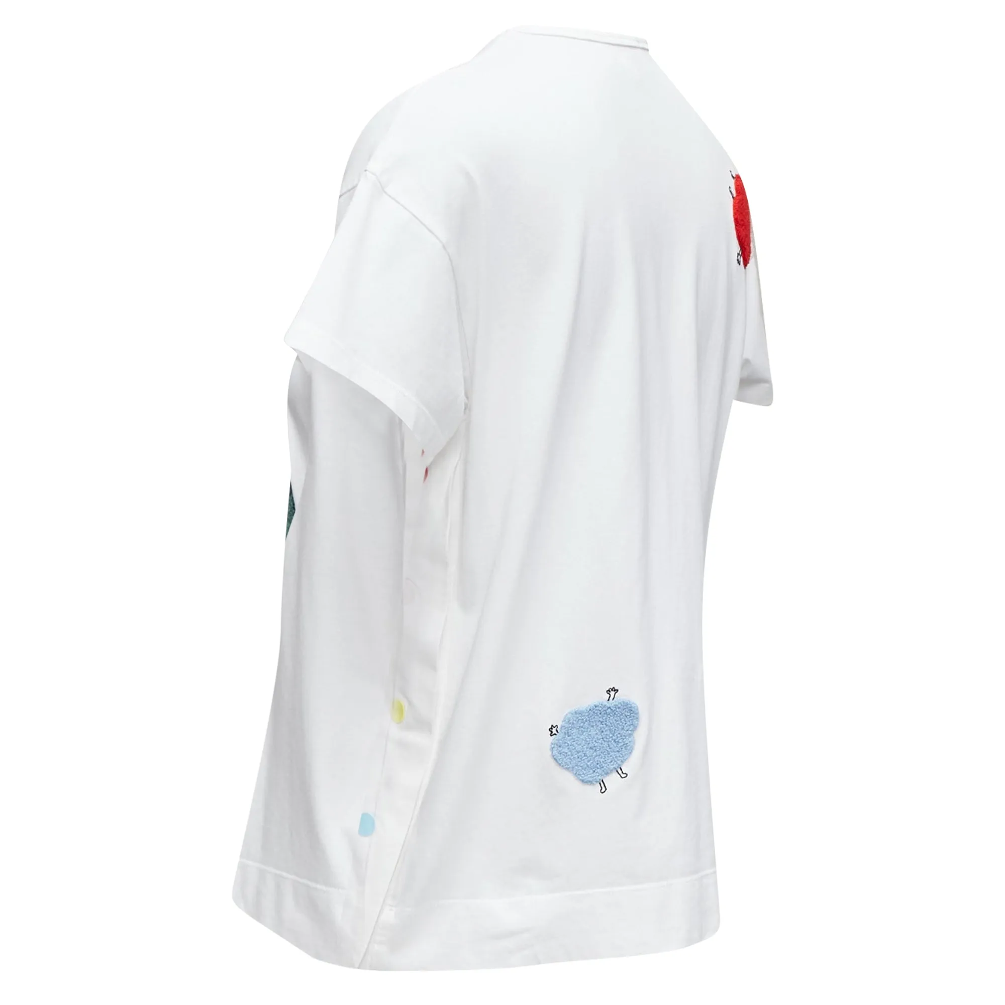 Mira Mikati Rainbow Tribe Tufted Sheep Button Side Short Sleeve Tshirt