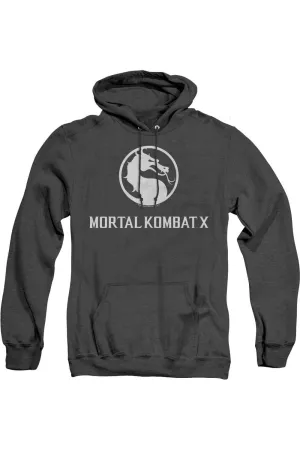 Mortal Kombat X Dragon Logo Adult Heather Hoodie / Hooded Sweatshirt
