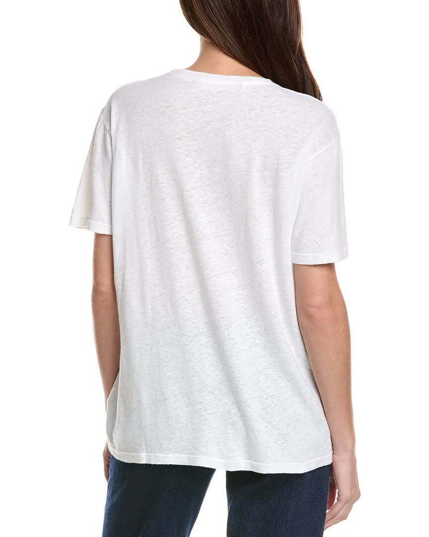 MOTHER The Rowdy Linen-Blend T-Shirt