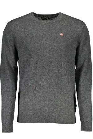 Napapijri Elegant  Wool Sweater with Embroide Men's Logo