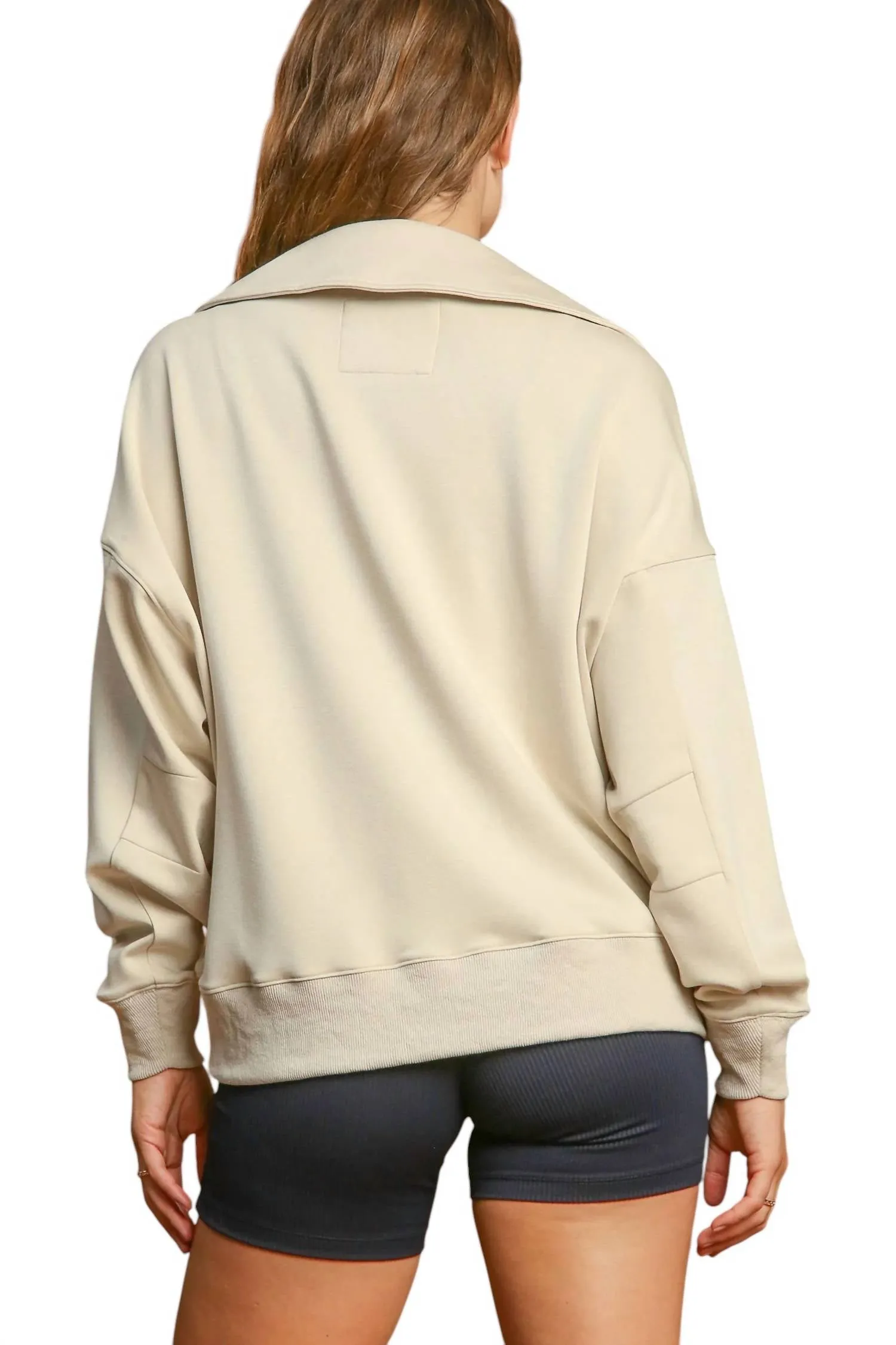 Neoknit V-Neck Sweatshirt In Cream