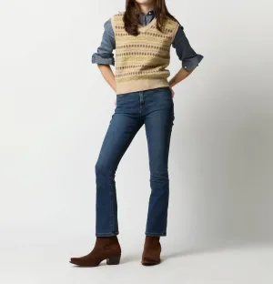 Noemi Vest In Beige/brown/yellow
