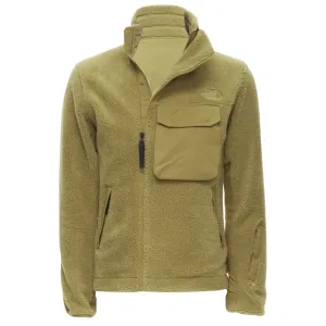 North Face fleece patch pocket asymmetric zip up jacket