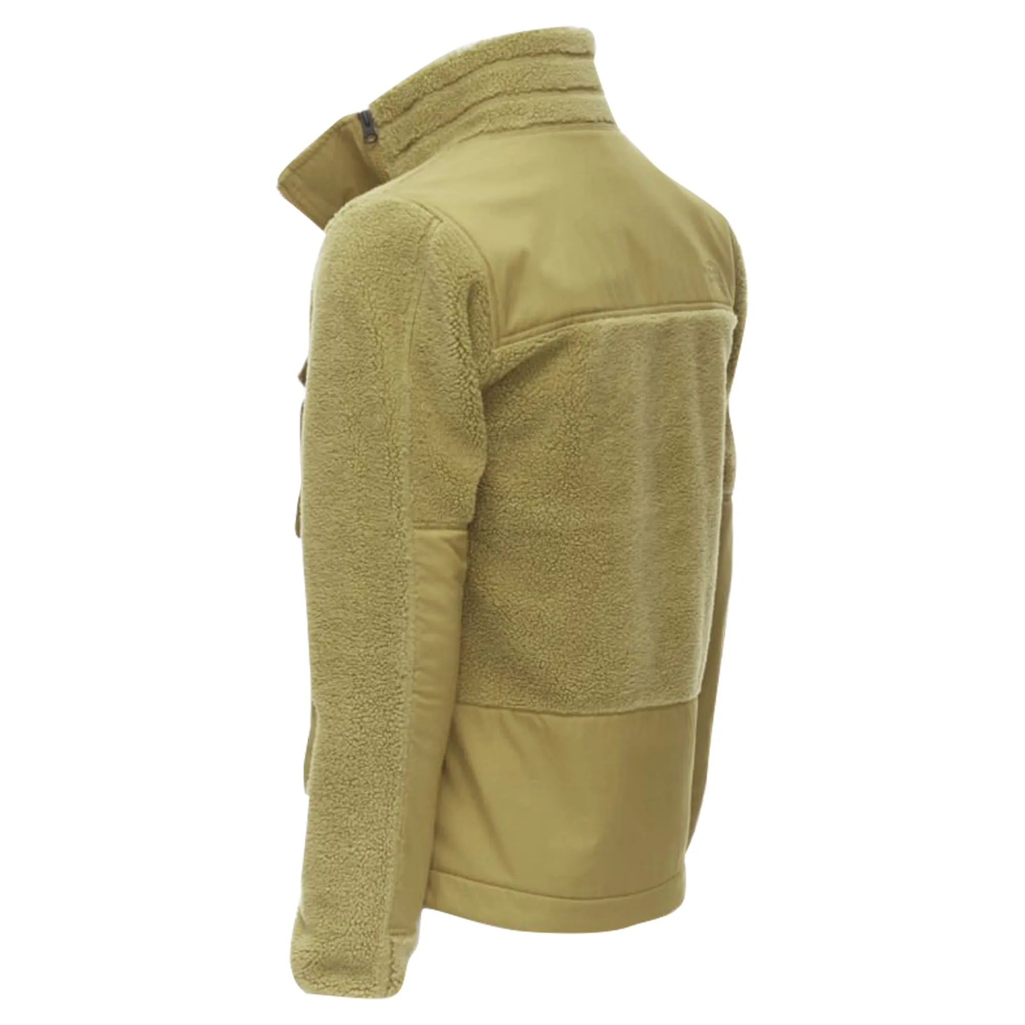 North Face fleece patch pocket asymmetric zip up jacket