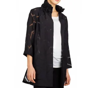 Octagon Burnout Jacket In Black
