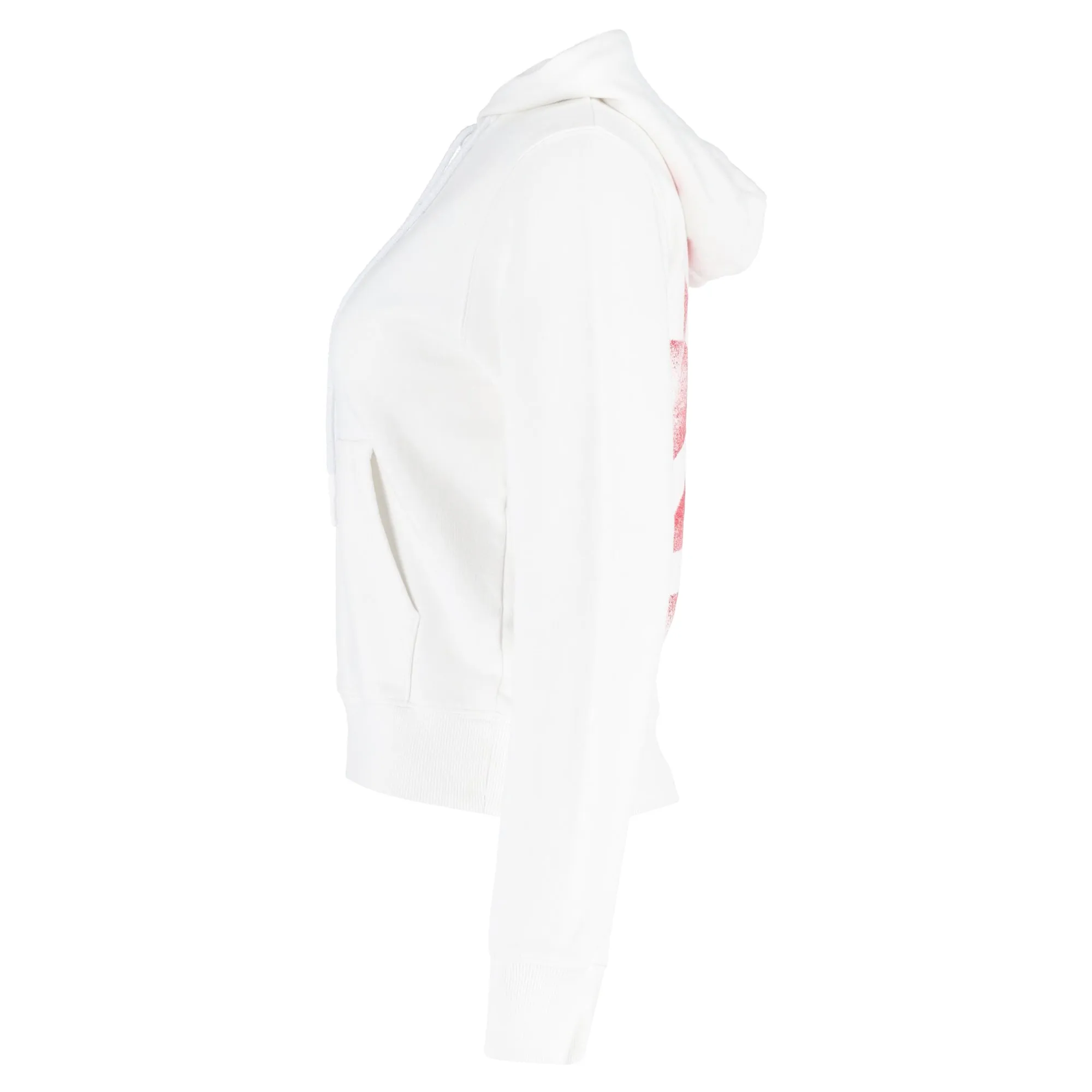 Off-White Arrow Print Hoodie in White Cotton