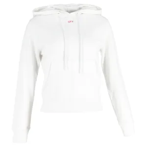 Off-White Arrow Print Hoodie in White Cotton