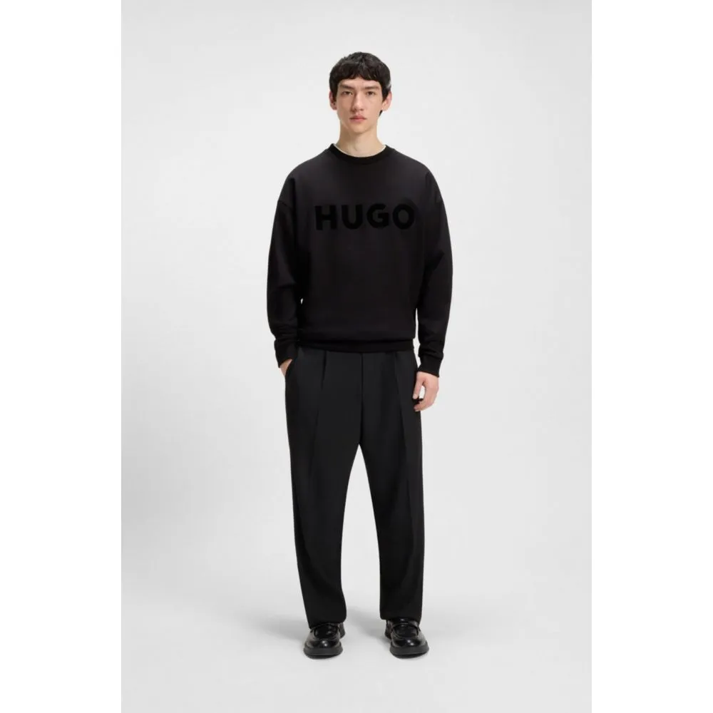 Oversize-fit sweatshirt in cotton terry with logo print