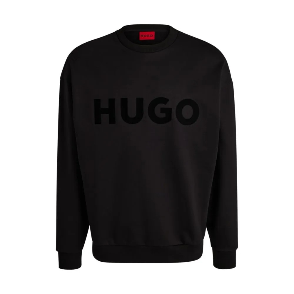Oversize-fit sweatshirt in cotton terry with logo print
