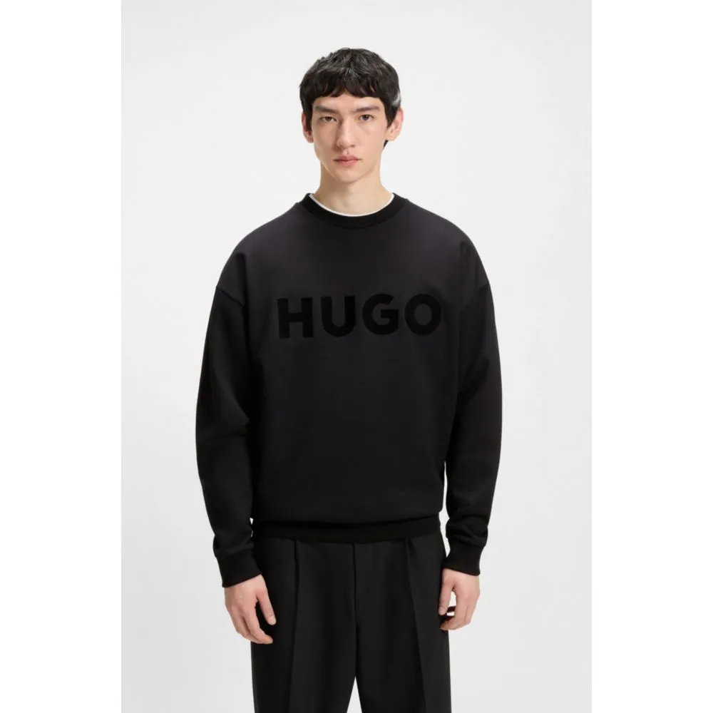 Oversize-fit sweatshirt in cotton terry with logo print