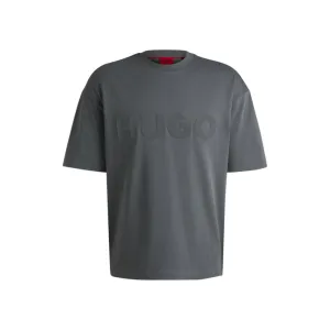 Oversize-fit T-shirt in cotton with decorative reflective logo