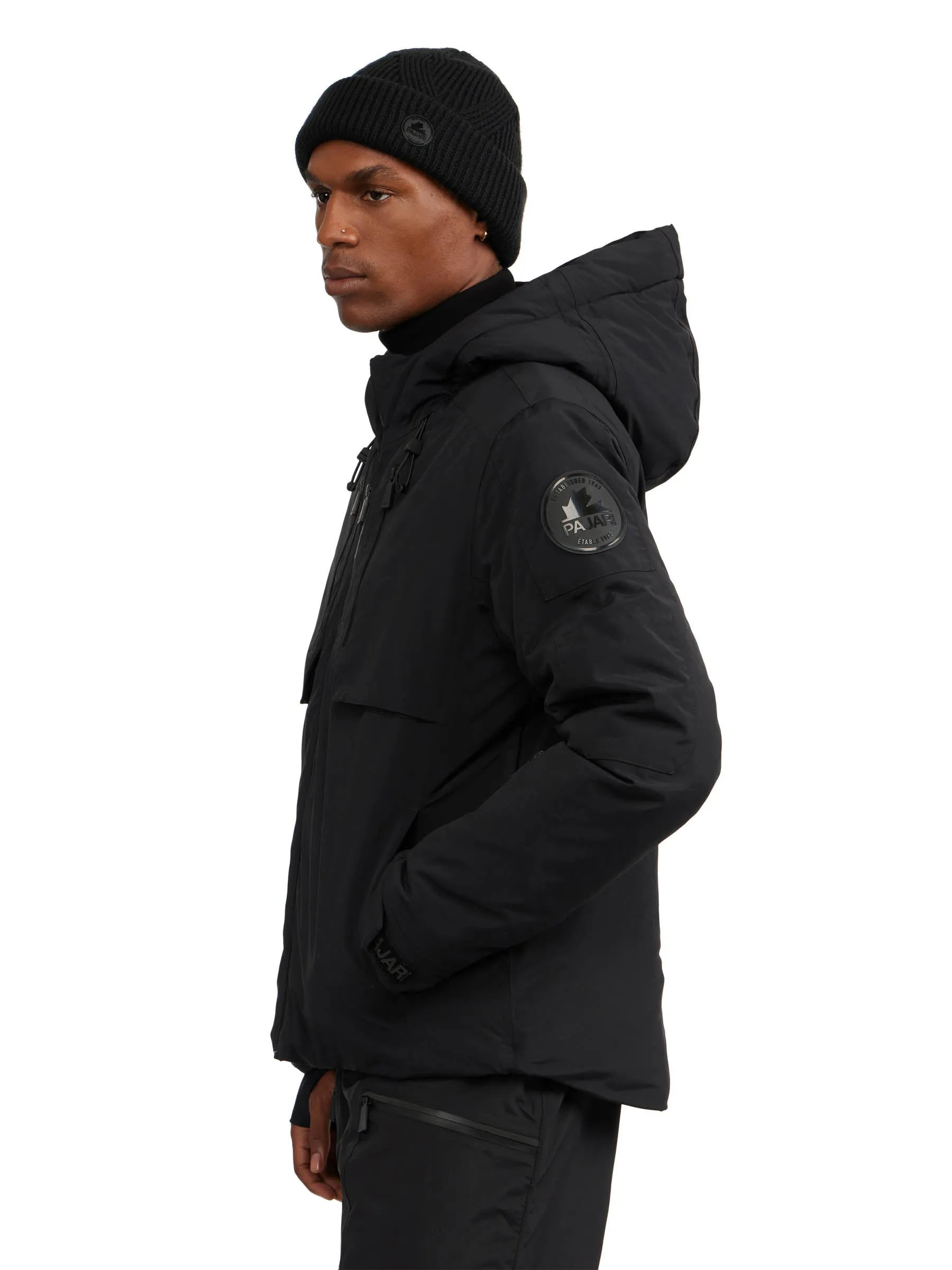 Pajar Men’s Elias Mixed Media Ski Jacket with Fixed Hood