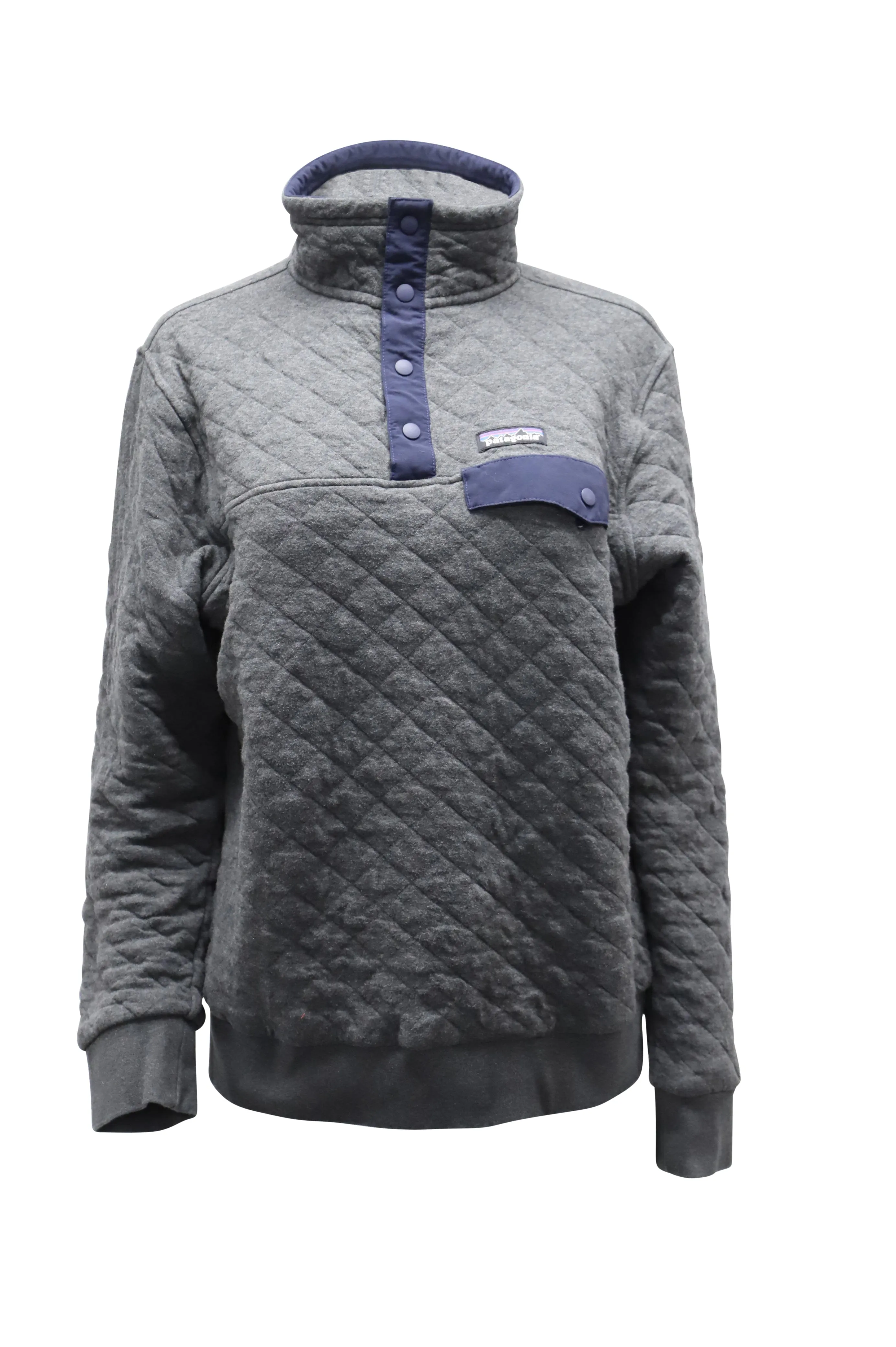 Patagonia Quilt Snap-T Pullover in Grey Cotton