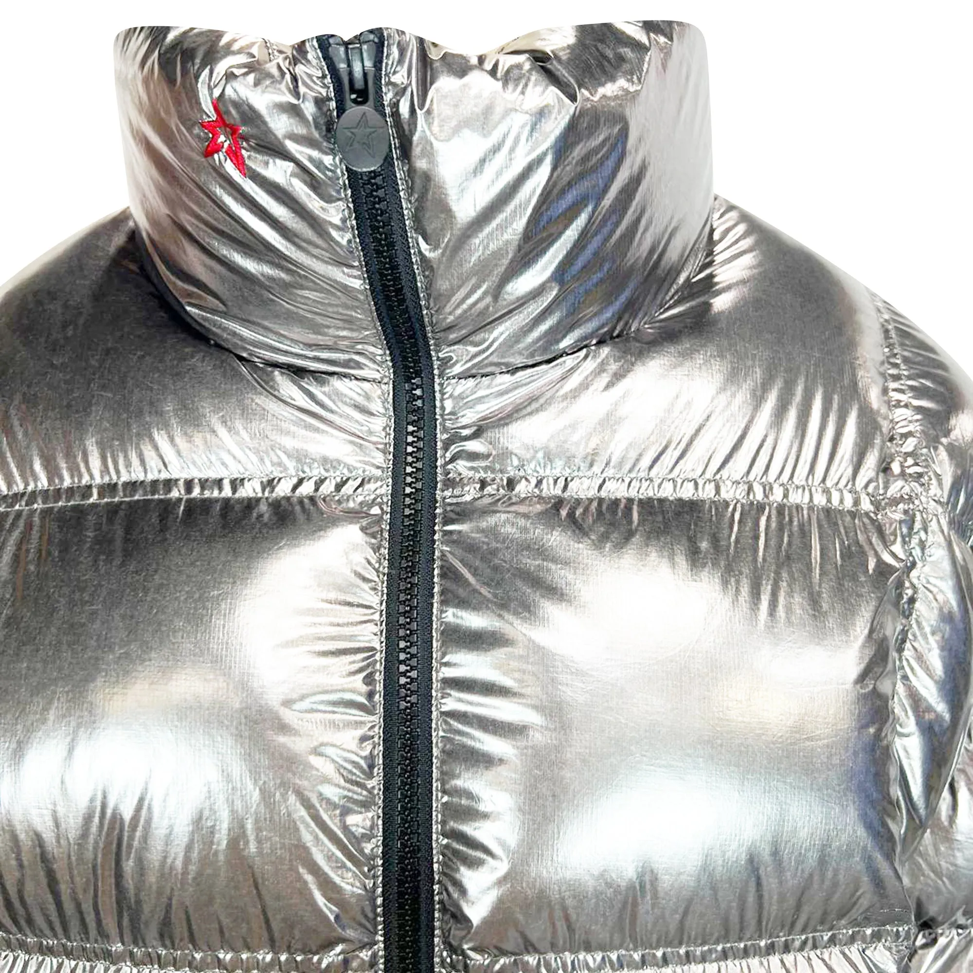 Perfect Moment Nevada Padded Jacket in Silver Nylon