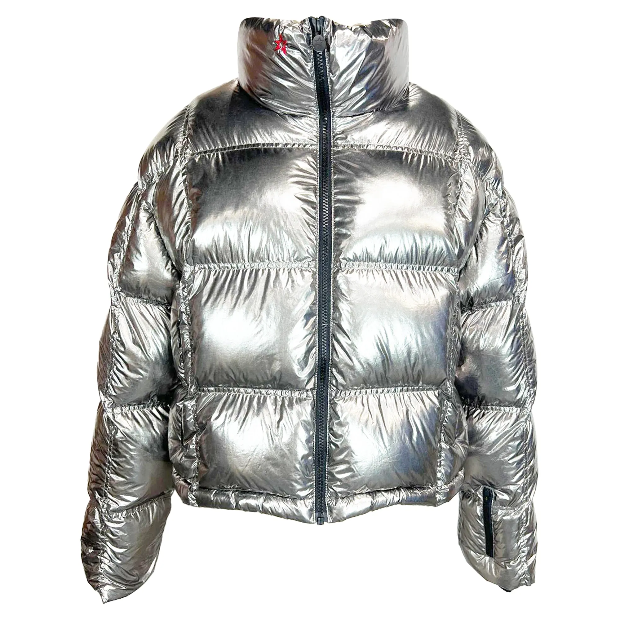 Perfect Moment Nevada Padded Jacket in Silver Nylon