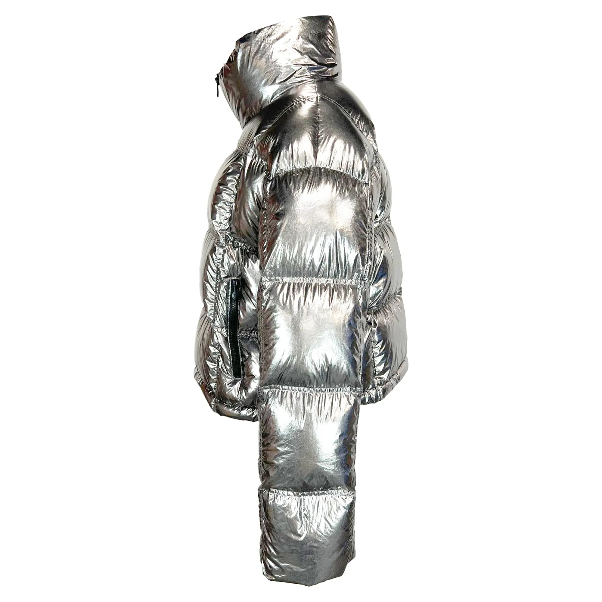 Perfect Moment Nevada Padded Jacket in Silver Nylon