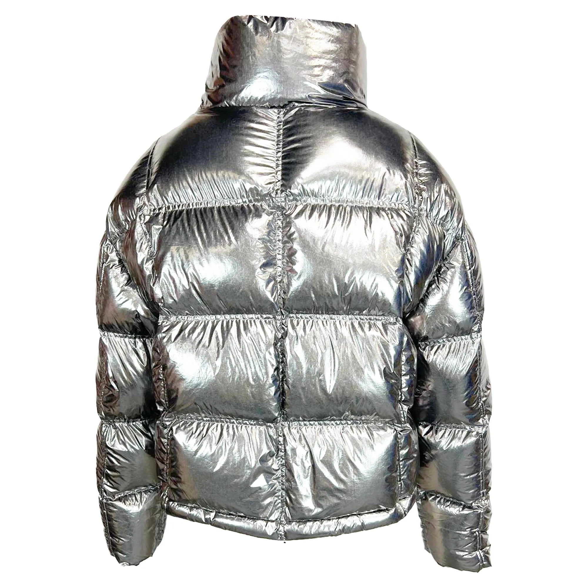 Perfect Moment Nevada Padded Jacket in Silver Nylon