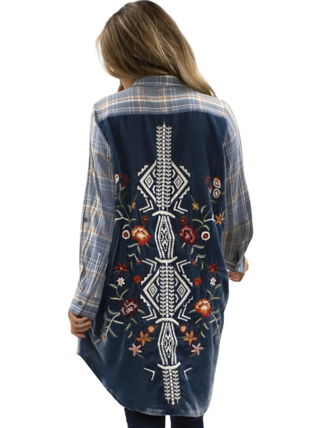 Pilar Tunic Shirt In Blue