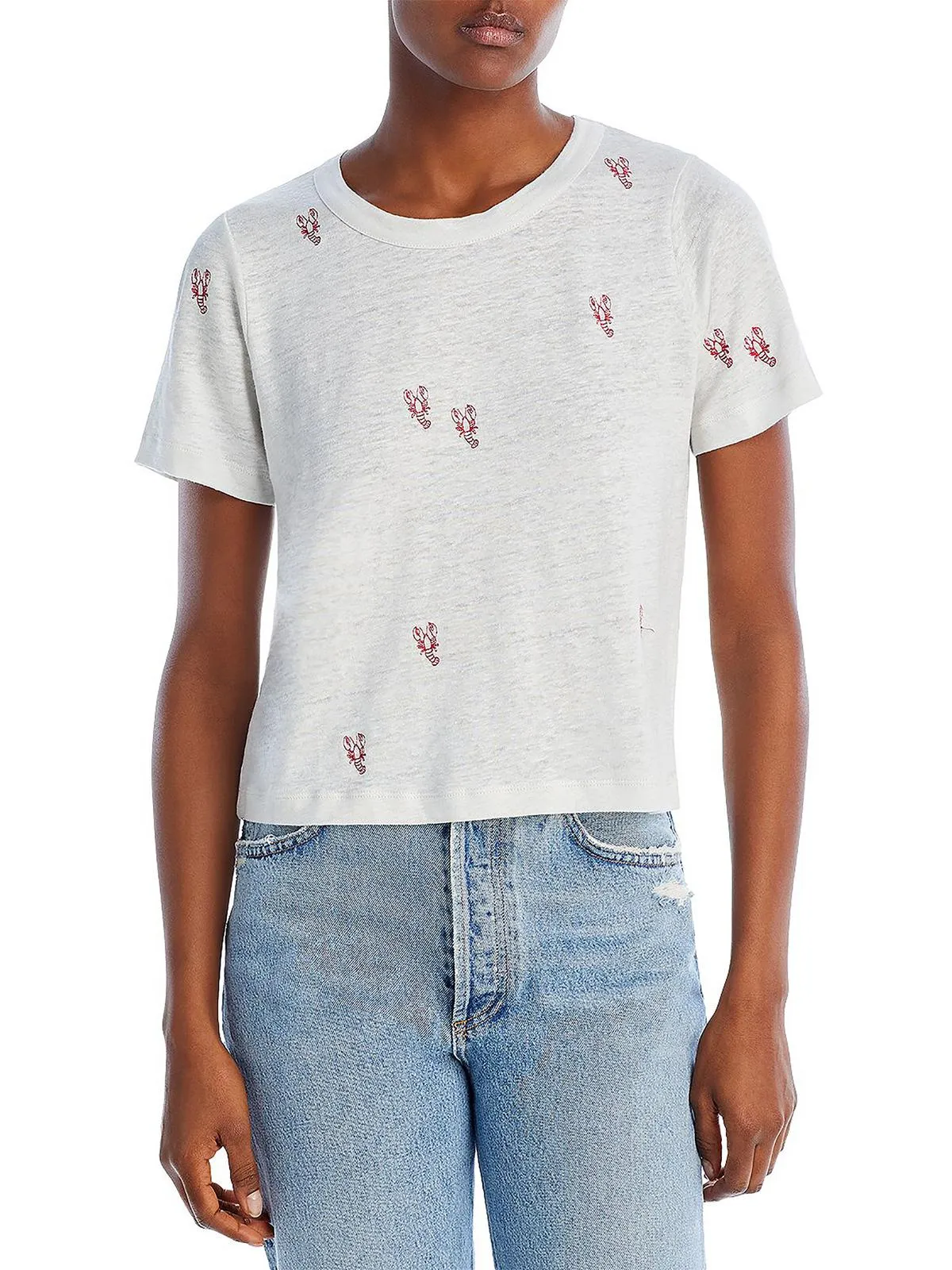 Pineapple Womens Knit Crewneck Graphic T-Shirt