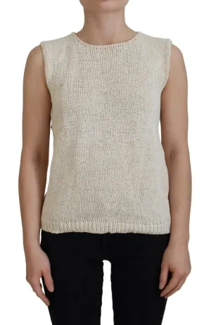 pink MEMORIES  Cotton Blend Sleeveless Round Neck Tank Women's Top