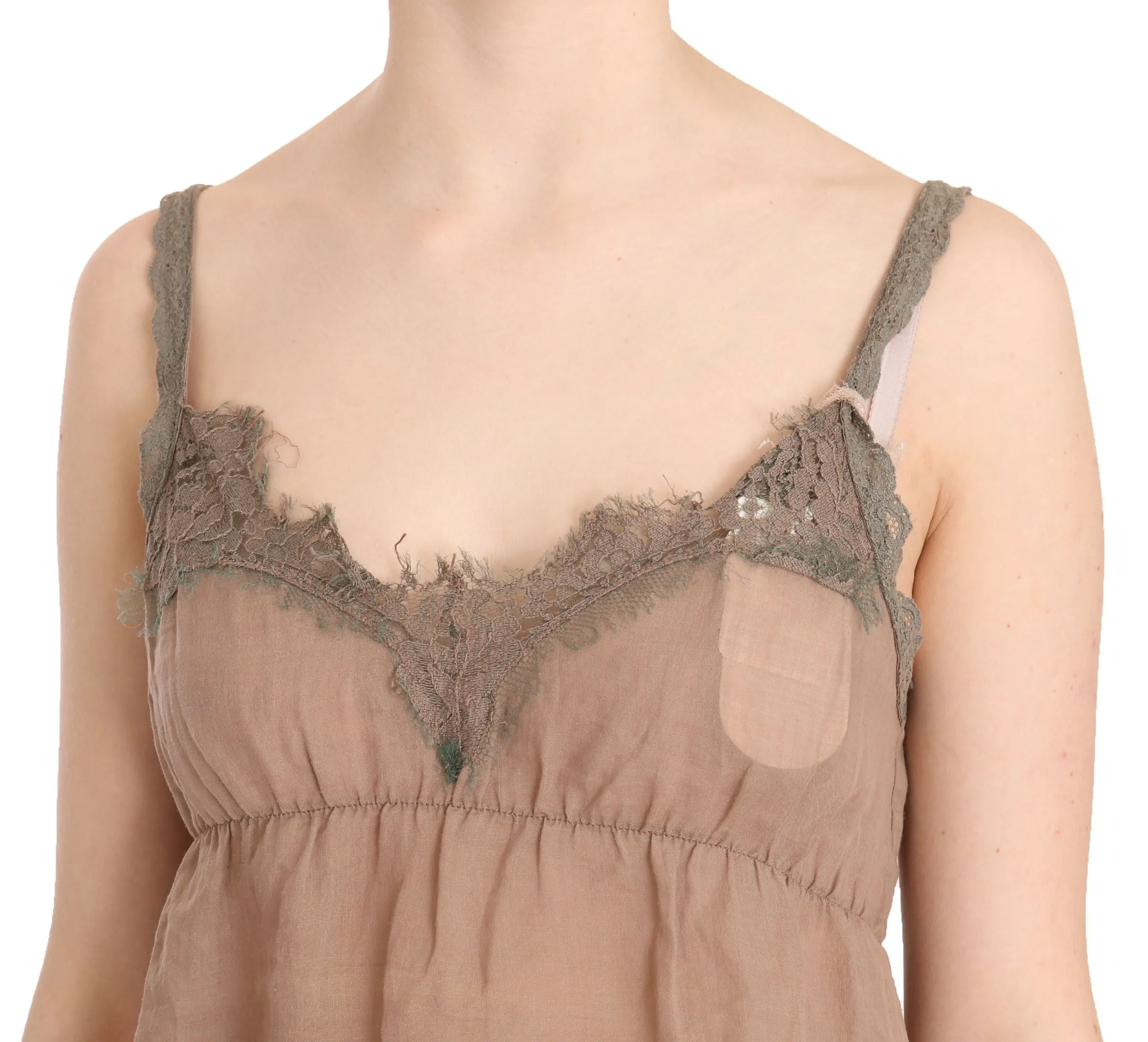 pink MEMORIES  Lace Spaghetti Strap Plunging Top Women's Blouse