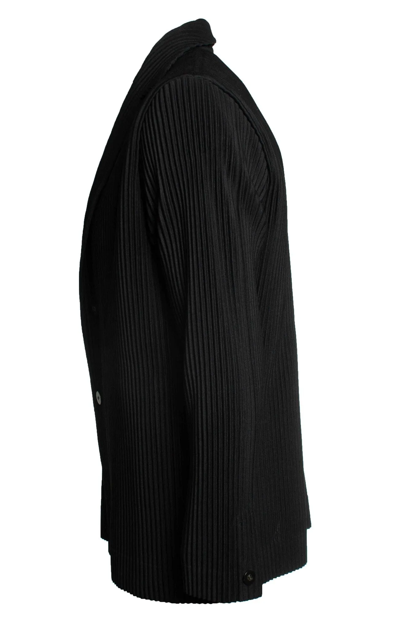 pleated blazer in black