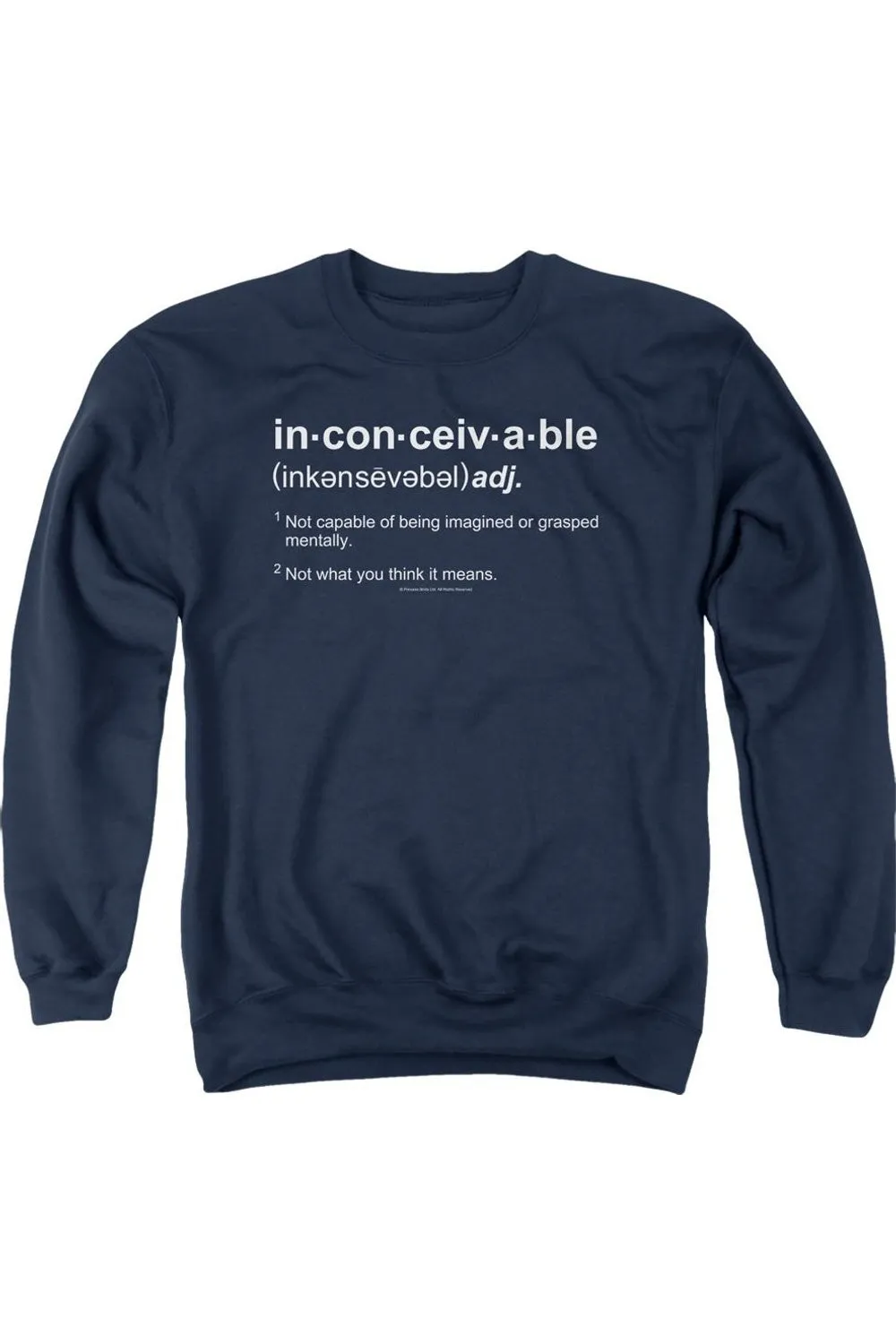 Princess Bride Definition Adult Crewneck Sweatshirt