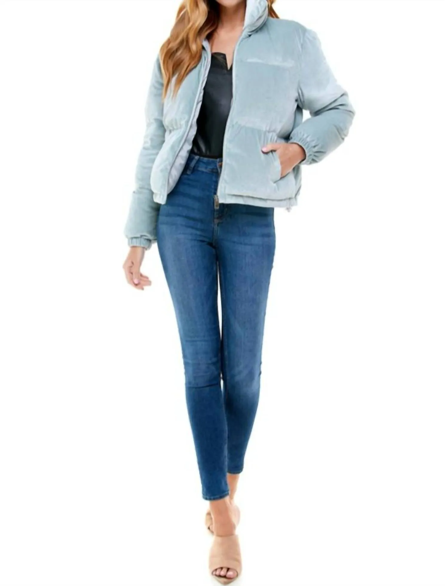 Puffer In Dusty Blue